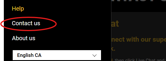 Mega Casino Support